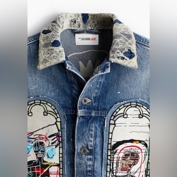 Hm basquiat regular fit denim jacket small - Picture 4 of 10